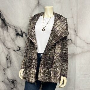 Jessica Simpson tweed coat pink purple cream